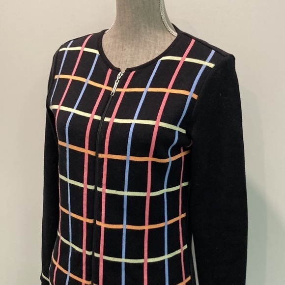 PARKHURST Black Neon Zip Cardigan - Picture 5 of 12